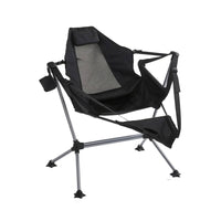 Foldable Rocking Chair with Mesh Seat Breathable Folding Rocking Chair Compact Furniture Easy to Carry for Campers, Anglers, Beach, Fishing, Backyard