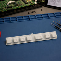 Raised Center Tab Keyboard Switch Assembly Molded Button Key Assembly Plastic Replacement Control Button Unit White