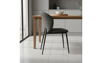 Modern Leather Dining Chair Light Upscale Design Minimalist Metal Leg Chair Ergonomic Backrest Home Furniture for Living Room