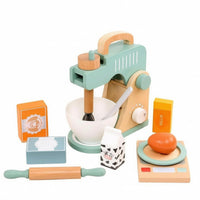 Wooden Play Kitchen Rounded Pretend Play Kitchen Set Food Planning Pretend Cooking Set for Children 3+