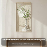 High-End Feel Textured Cream Design Painting Ready to Hang Hallway Decorative Painting Crystal Porcelain Surface Minimalist Still Life Art for Home Decorators, Design Enthusiasts, Gift Givers, Entrance, Entryway, Living Room, Bedroom