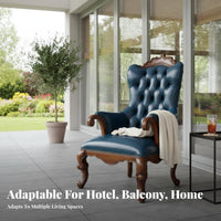 Sturdy Wood Wood Legs highrear flanked Chair Vintage & design Upholstered highrear flanked Armchair Highrear Design Lounge Seating Comfortable for homeowners, Readers, Seniors, Hotel Lobby, Reception Area, Living Room, Bedroom