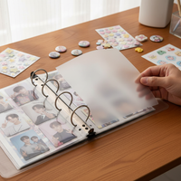 Frosted PP A4 Loose-Leaf Binder Album for Stickers, Bookmarks, and Collectibles