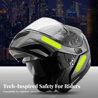 10 Pieces Reflective Er Versatile Nighttime Motorcycle Visibility Strip Weather Resistant Night Visibility Er for Motorcyclists, Cars