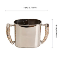 Beverage Bucket with Handles Double-Handled Champagne Bucket Decorative Tub with Handles for Dinner Parties