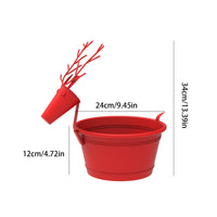 Deer Planter Decorative Flower Buckets Metal Buckets Freestanding Planters Rustic for Balcony, Patio