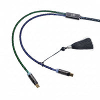Keyboard Cable with Detachable Metal Aerospace Braided Keyboard Cable with Aerospace Connector for Users