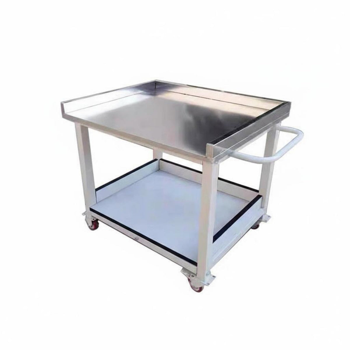 High Load Capacity Mobile Workbench Resistant Rolling Tool Table Easy to Clean Rolling Work Table for Warehouse Workers, DIY Enthusiasts, Factory, Repair Shop, Laboratory, Commercial Kitchen