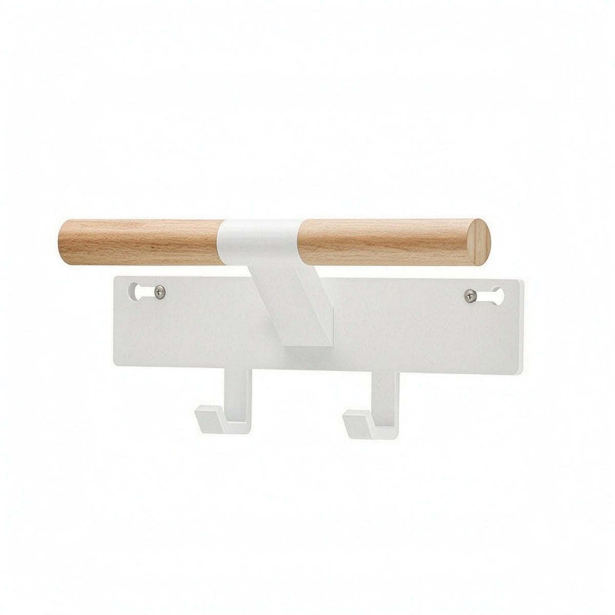 Wall-Mounted Coat Rack Shelf Minimalist Wood Wooden Bar Rack Smooth Finish Entryway Wall Organizer for Hallway, Bedroom