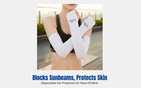 Ice Silk Arm Sleeves, Sun Protection, Thumb Hole, Extended, Outdoor, Unisex