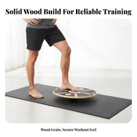 Wooden Balance Board Non-Slip Surface Wobble Balance Board High Load Capacity Round Stability Disc for Physical Recovery Patients, Athletes, Home Gym