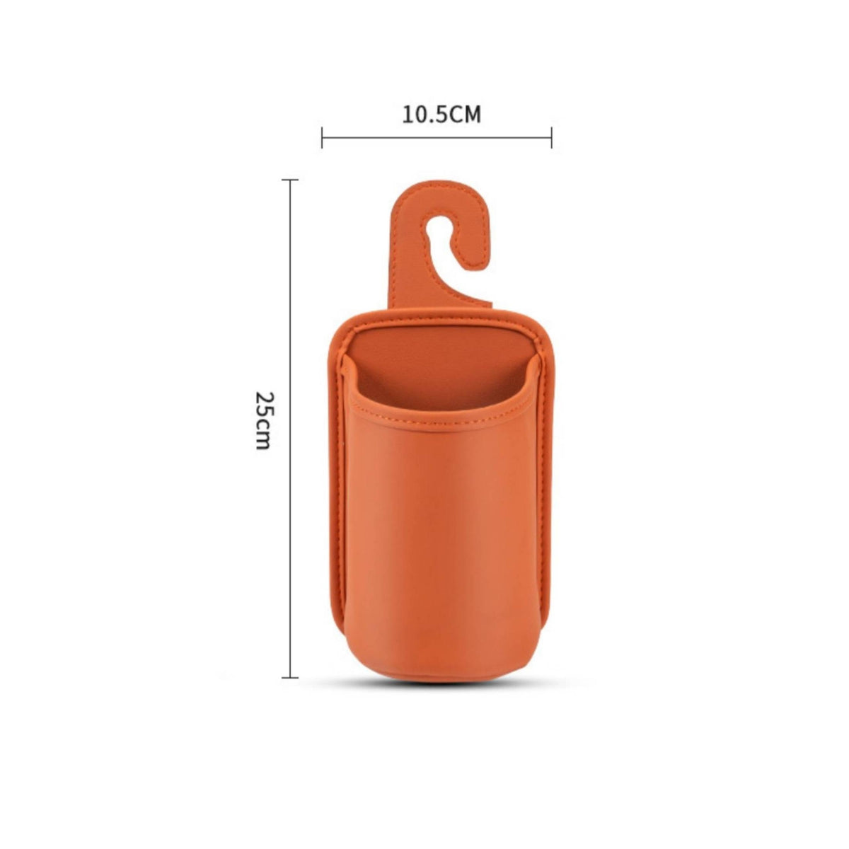 Hanging Car Seat Organizer with Hook Leather-Like Car Organizer with Cup Holder Easy to Clean Compact for Commuters