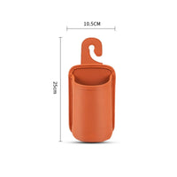 Hanging Car Seat Organizer with Hook Leather-Like Car Organizer with Cup Holder Easy to Clean Compact for Commuters