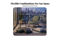Rope Woven Sofa and Chair Set Weather-Resistant Woven Rope Chair Group Modern Design Outdoor Furniture for Families, Homeowners, Balcony, Patio, Porch