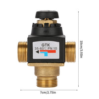 Brass Thermostatic Mixing Valve with Automatic Temperature Control