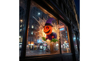 Spooky Halloween Window Decoration Hanging Pumpkin Ghost Decoration Quick Inflation Halloween Inflatable Colorful for Party
