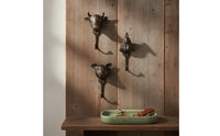3 Pieces Animal Hook Antique Bronze Decorative Hook Weathered Wall Hanger for Porch