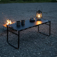 Folding Table Foldable Carbon Steel Folding Table Black