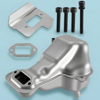 Muffler Assembly with Gasket Replacement Muffler Kit with Bolts Exhaust System Stamped Part Sturdy
