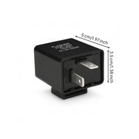 LED Flasher Relay Compact 2-Terminal Flasher Relay Vehicle Part Box-Shaped Printed Text
