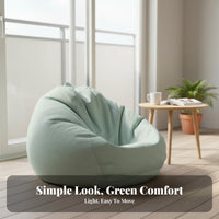 Ergonomic Support Bean Bag Chair Soft and Skin-Friendly Floor Sofa Breathable Indoor Seating Machine Washable Cover for Adults, Students, Gamers, Balcony, Reading Nook, Dorm Room, Lounge Area