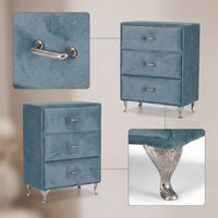 Jewelry Storage Cabinet 3-Drawer Jewelry Box with Drawers Compact Dresser with Drawers for Women, Girls, Vanity, Bedside Table