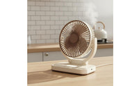 Integrated Night Light Fan with Phone Holder Compact Design USB Desk Fan Adjustable Speed for Students, Office Workers, Desktop, Dormitory
