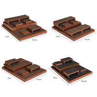 Bracelet Display Stand Velvet Finish Multi-Tier Bracelet Stand Leatherette Surface Tabletop Jewelry Display for Live Streamers