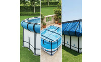 6 Pieces Adjustable Pool Cover Fastening Strap Nylon Pool Cover Strap Kit with Buckles Hook-and-Loop Secure