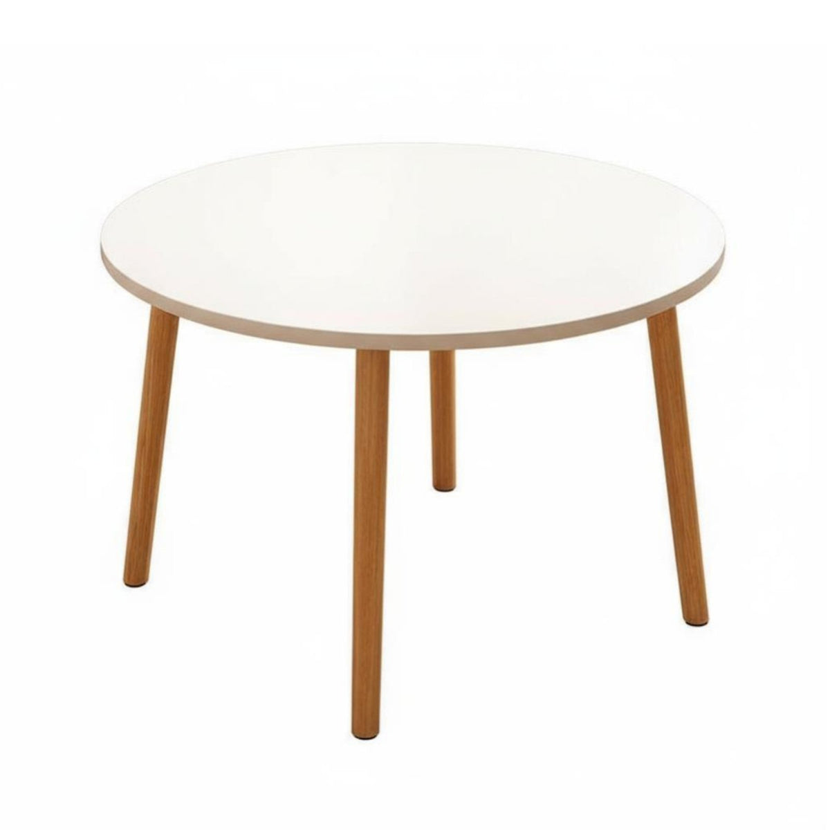 Nordic Design Round 4-Person Table Minimalist Design Cafe Furniture Space Saving Stable Base for Apartment Dwellers, Homeowners, Families, Dining Room, Coffee Bar, Office, Kitchen