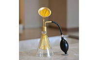 Dispenser Bottle with Bulb Decorative Glass Dispenser Bottle Clear Aroma Vessel for Home, Spa