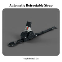 Tangle-Tangle-Less Automatic Retractable Tie-down Strap Long-Lasting Self-Retracting Cargo Strap Easy to Use for Movers, Hauling Vehicle
