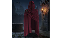 Long Hooded Cloak Asymmetrical Cloak with Hood Draped Cape with Hood Textured for Cosplayers, Actors, Cosplay, Halloween, Theater, Photoshoots