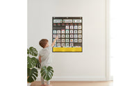 Interactive Classroom Calendar Chart Reusable Calendar Chart with Pocket Sturdy Convenient for Homeschoolers, Homeschool