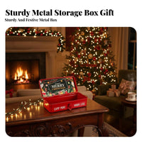 Festive utility caseShaped Gift Container Hand-Held Carrying Case Reusable firmly-fastening Latches for Corporate Planners, gentlemen, DIY hobbyists, Holiday gatherings, Parties, Home Storage