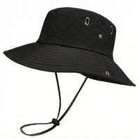 Fisherman Hat Wide Brim Sun Hat with Chin Strap Secure Fit Protection for Hiking, Travel