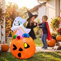 Inflatable Specters in Pumpkin Lighted Specters in Pumpkin Inflatable Bright Outdoor Decoration for Yard