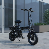 Folding Electric Bike Foldable Folding Powered Bike Lightweight Space-Saving Electric Cycle for Commuting, Travel