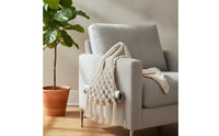 Mesh Bag with Tassels Versatile Macrame Bag Expandable for Beach