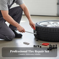 54pcs Car Tire Valve Repair Kit Multifunctional Tire Valve Stem Tool Kit for DIY Hobbyists, Mechanics, Home Garage, Roadside Emergency