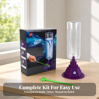 Electric Tornado Simulator DIY Water Vortex Maker Cylindrical Tornado Maker Kit Lavender Base
