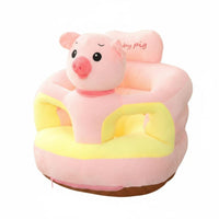 Anti-Fall Design Plush creature Sit-up Trainer Cute Cartoon design Plush creature Learning Chair Upright Seating Support Toddler Sofa Soft and Comfortable for Infants, Toddlers, Expecting Mothers, Playroom, Living Room