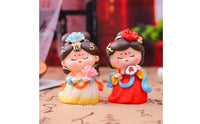 Traditional Girl Figurine Decorative Resin Figurine Intricately Detailed Miniature Figure High Detail for Collectors, Anime Fans, Desk, Bookshelf, Car Dashboard