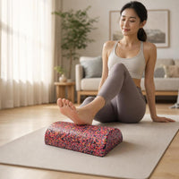 Speckled Half-Round Foam Roller Compact Half-Round Roller Block Padded Cushioned for Floor Exercises, Stretching, Balance Training, Mind-Body Practice