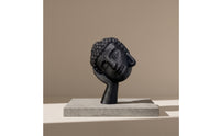 3D-Printed Tabletop Buddha Statue Zen-Style Buddha Bust Statue Freestanding Sculpture Textured for Practitioners