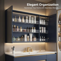 Clear Acrylic Cabinet Divider, Removable Storage for Mirror Under Sink Organization, Transparent Shelf for Vanity