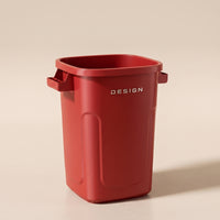 Tall Kitchen Bin with Handles Plastic Rectangular Wastebasket Slim Garbage Container Lightweight for Utility Room