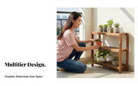 Anti Multi-Tier Planter Rack Freestanding Plant Stand Space-Saving Flower Pot Holder Simple Design for Gardeners, Apartment Dwellers, Homeowners, Balcony, Indoor, Living Room, Garden