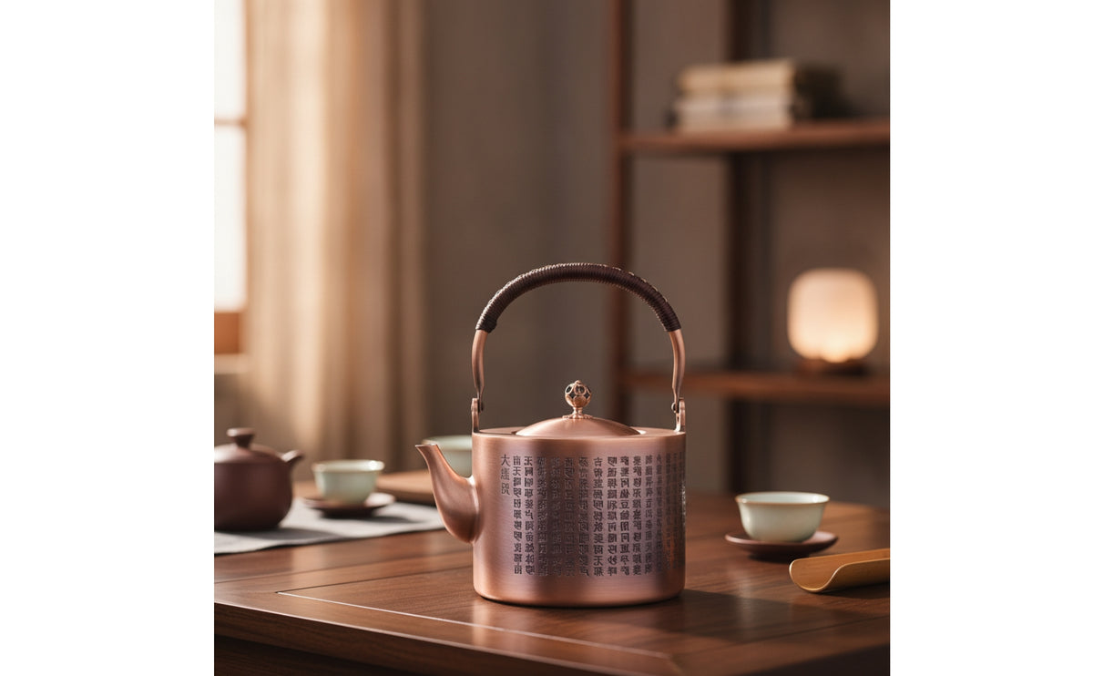 Copper Kettle with Strainer Traditional Hammered Copper Teapot