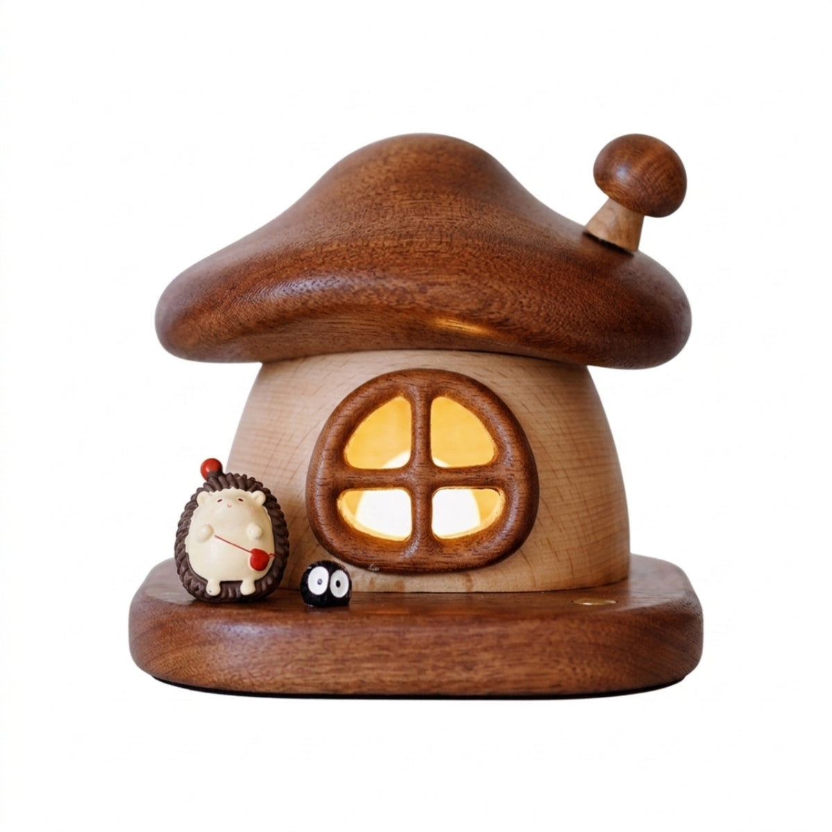Warm Glow Fungus House Night Light Cozy Fungus Night Light Gentle Bedside Lamp with Touch Control Small for Bedroom